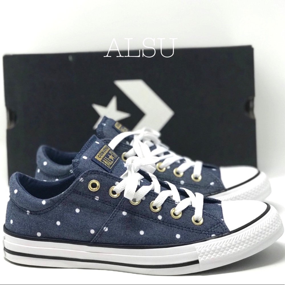 NWT Converse Ctas Madison OX Navy Gold AUTHENTIC - Picture 2 of 9